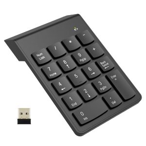 Wireless Number Pad – 10‑Key USB Numeric Keypad for Laptops, Desktops, Chromebook, Notebook, EliteBook and MateBook
